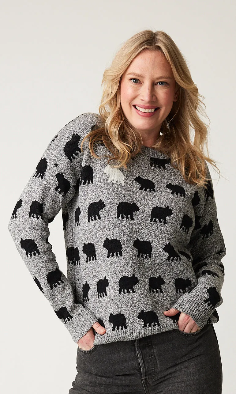Cotton Blend Bear Sweater sold by Revolution Boutique