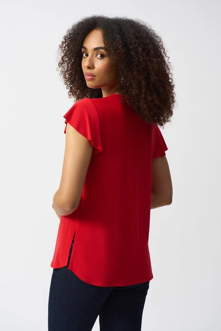 Ribkoff Flutter Sleeve Top sold by Revolution Boutique product image thumbnail 3