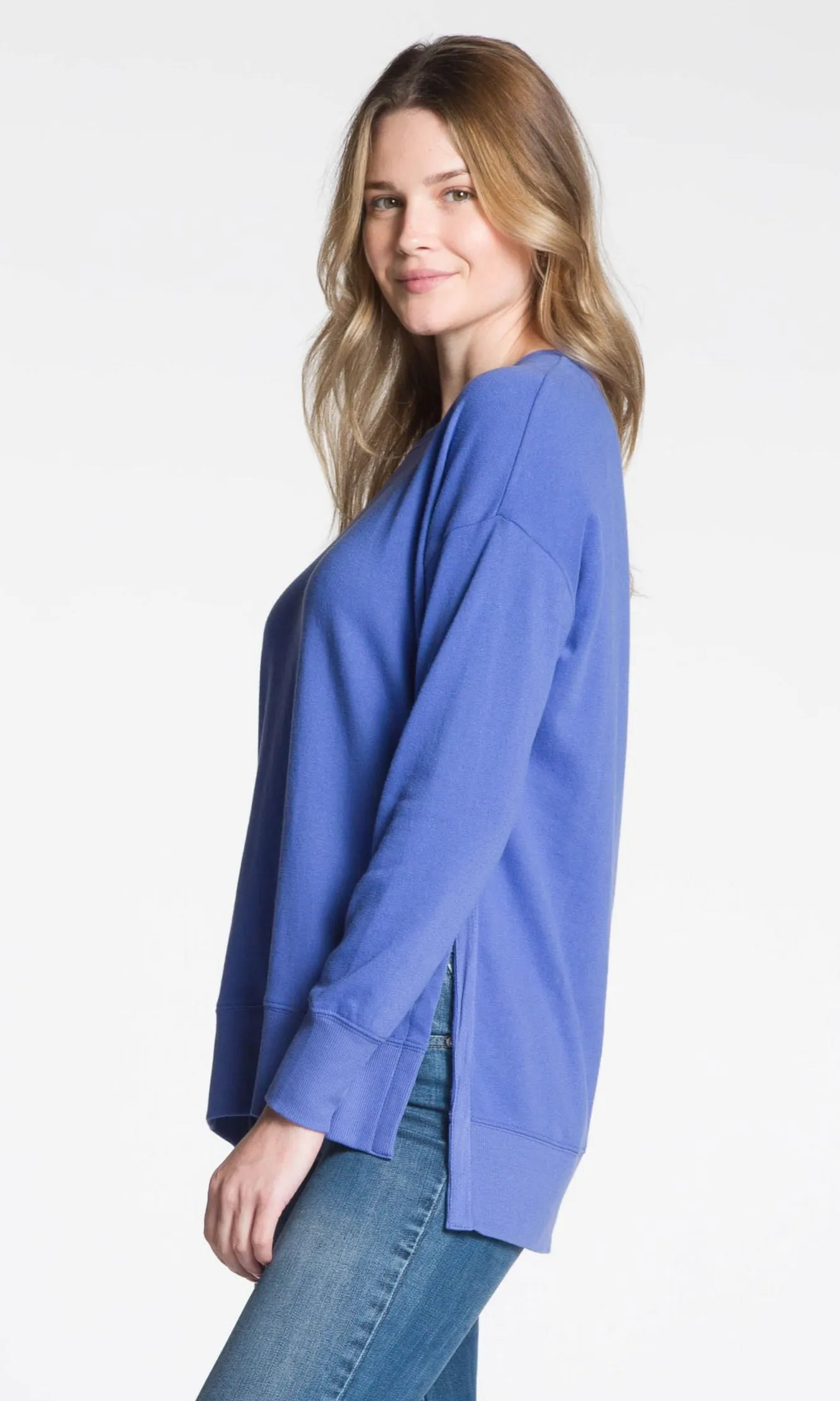 Hi Lo Side Slit Sweatshirt sold by Revolution Boutique product image thumbnail 2