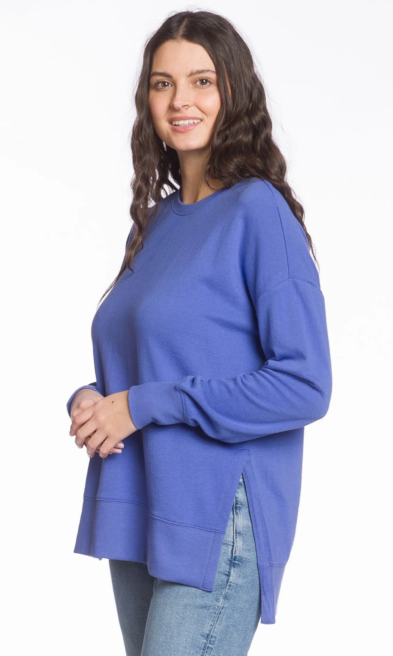 Hi Lo Side Slit Sweatshirt sold by Revolution Boutique