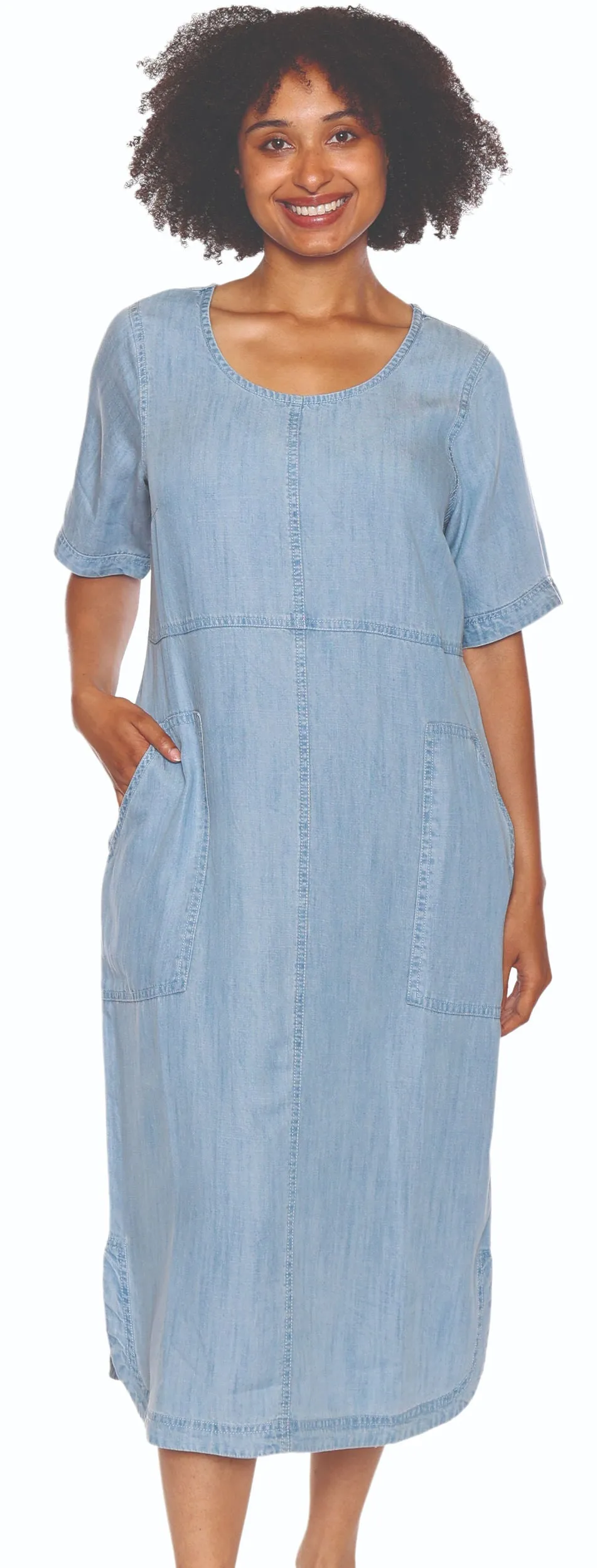 Denim Style Tshirt Dress sold by Revolution Boutique
