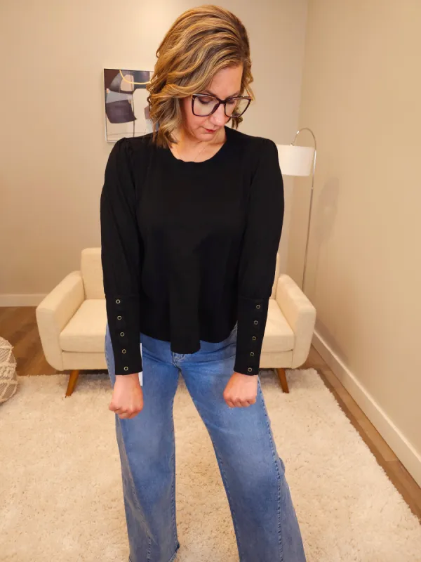 Cotton Puff Sleeve Top sold by Revolution Boutique