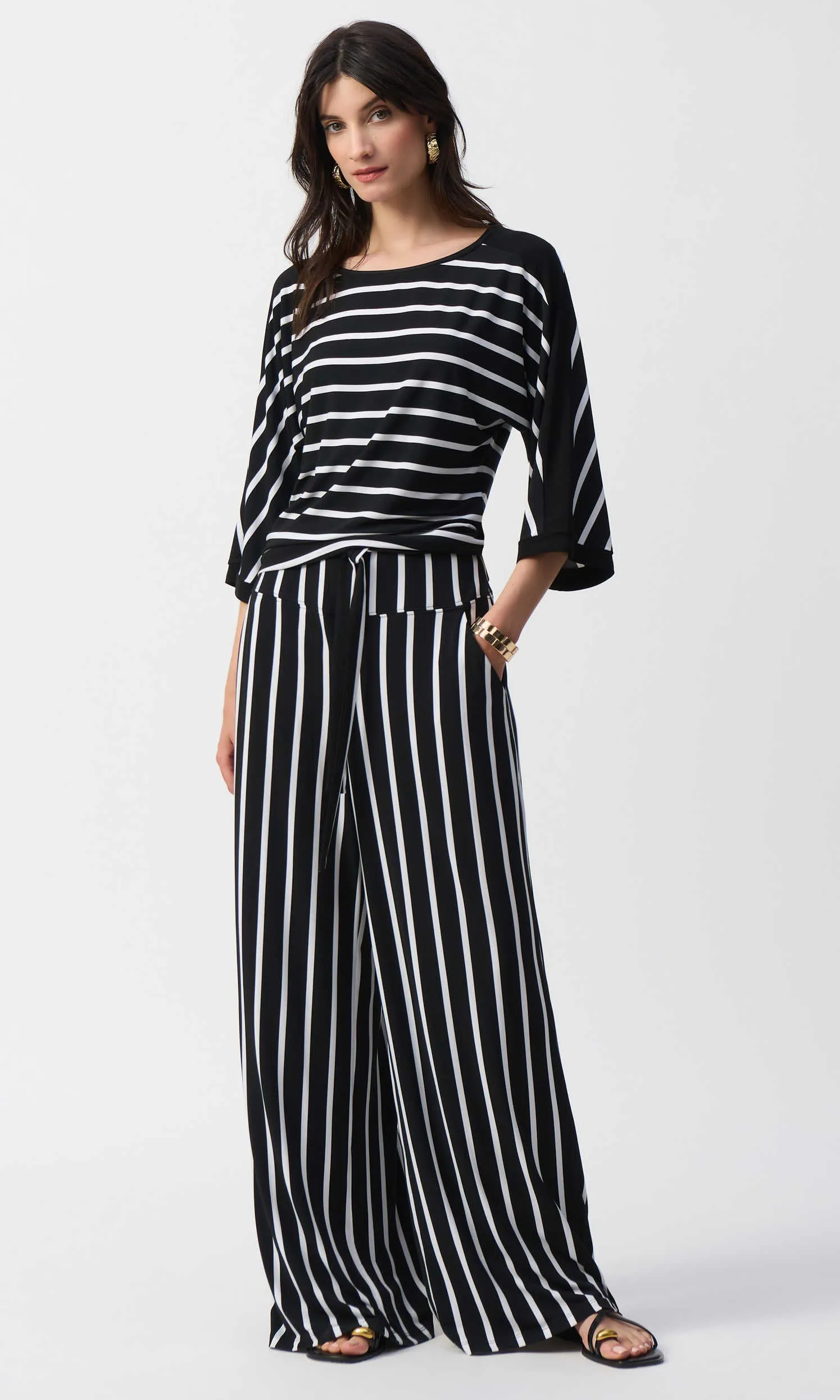 Ribkoff Striped Wide Leg Pant sold by Revolution Boutique product image thumbnail 3