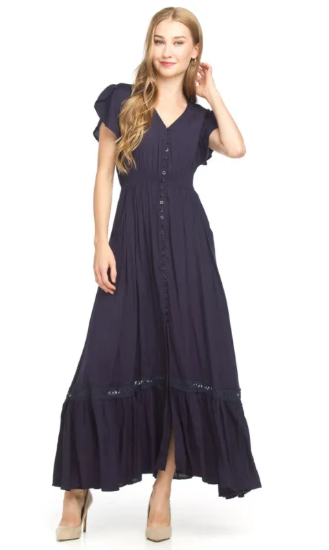 Lace Inset Maxi Dress sold by Revolution Boutique