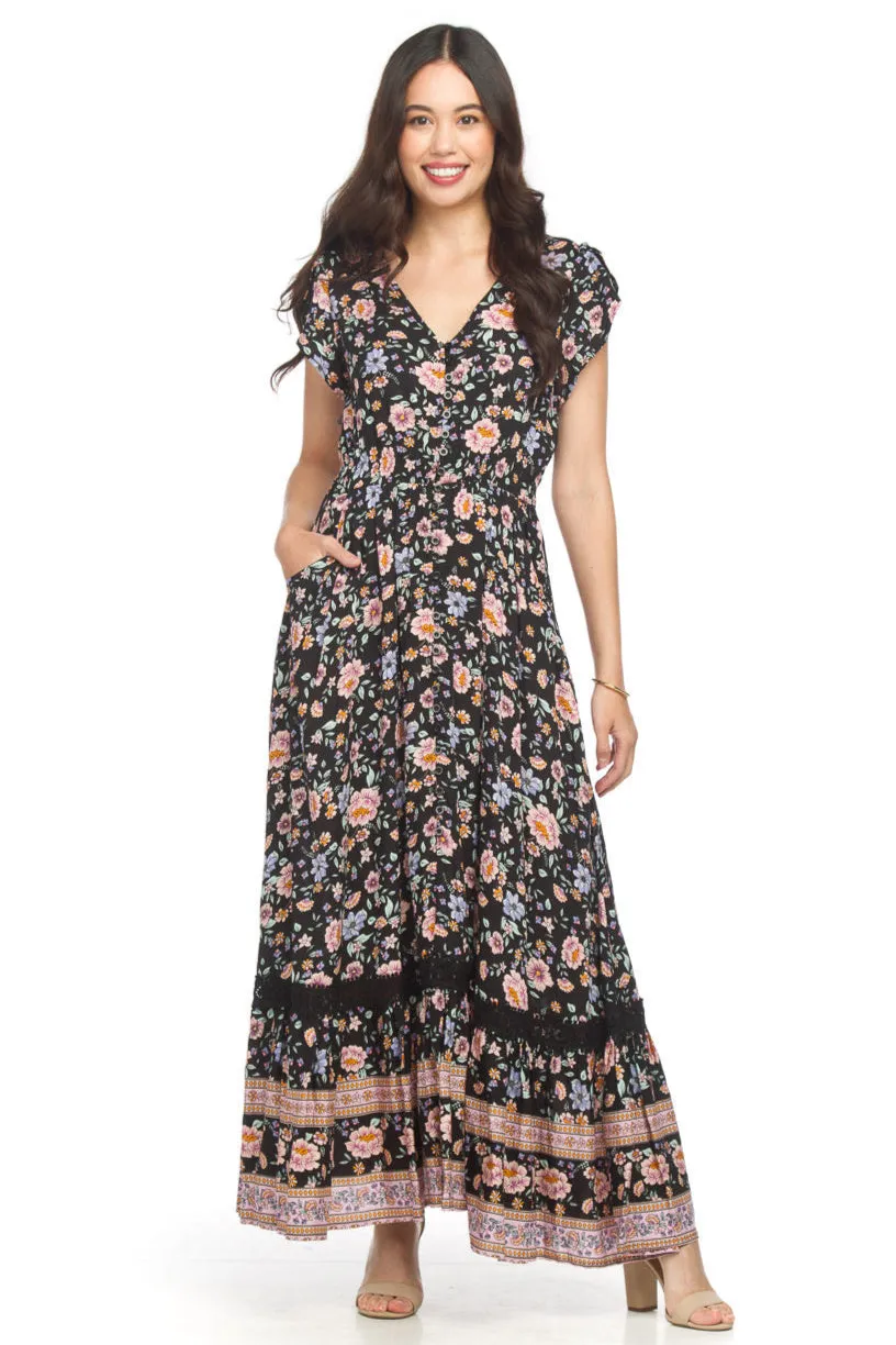 Flutter Sleeve Maxi Dress sold by Revolution Boutique