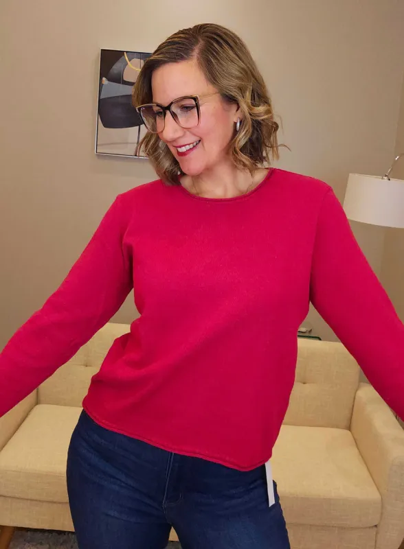 Rolled Hem Sweater sold by Revolution Boutique