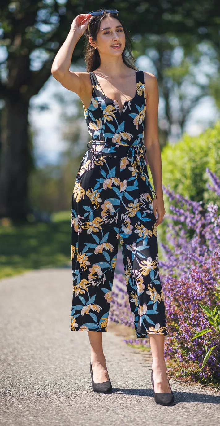 Floral Belted Jumpsuit sold by Revolution Boutique