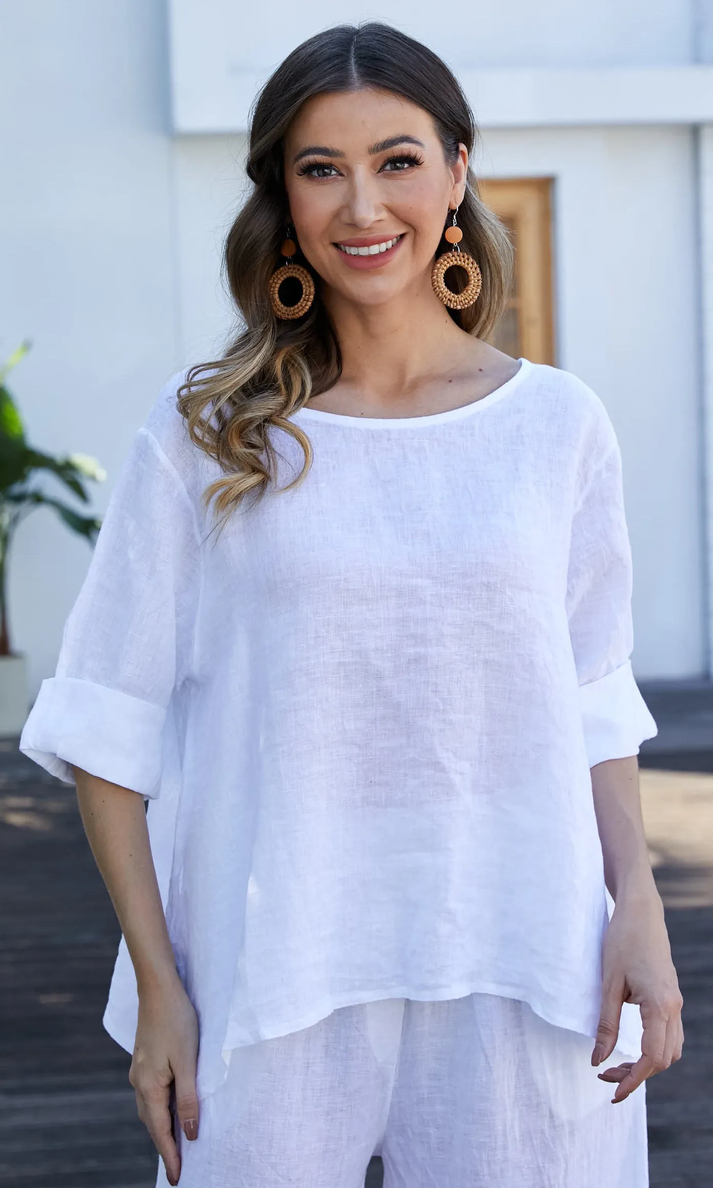 Linen Button Back Top sold by Revolution Boutique product image thumbnail 2