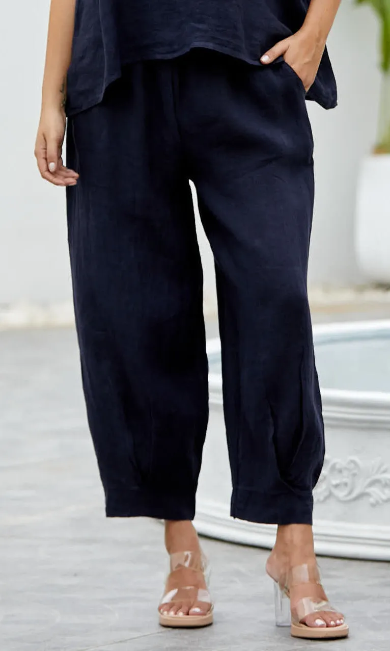 Linen Cuffed Hem Pant sold by Revolution Boutique
