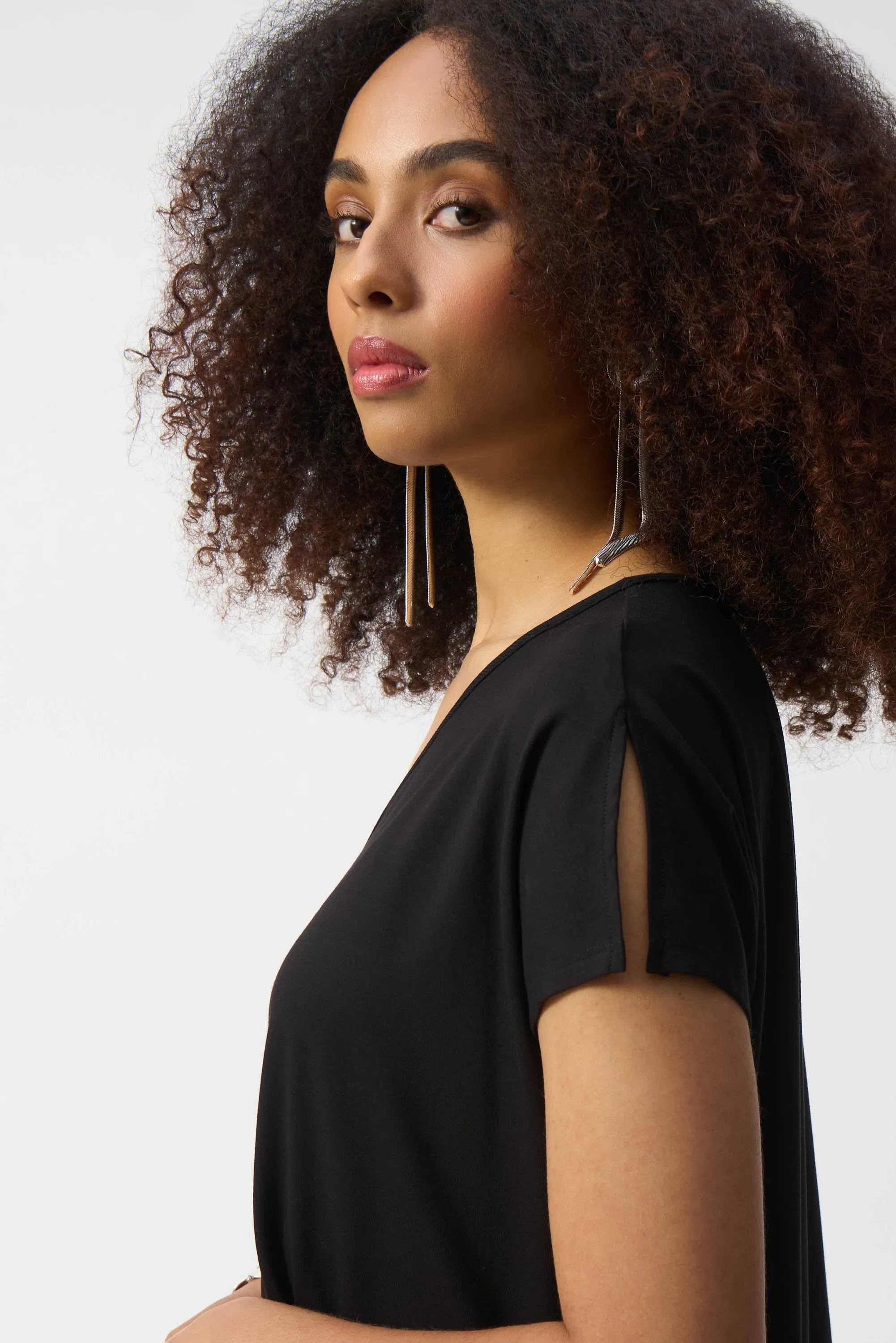 Ribkoff V-Neck Side Slit Top sold by Revolution Boutique product image thumbnail 4