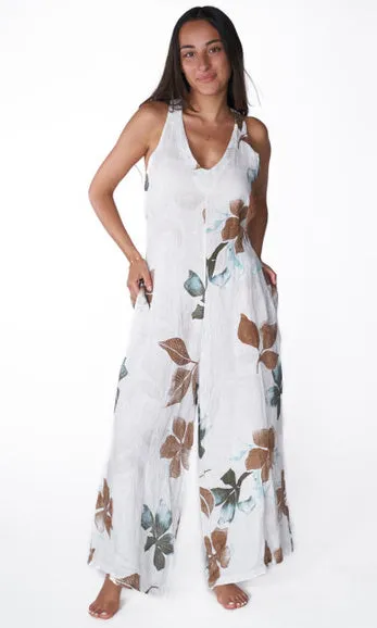 Linen V-Neck Pocket Romper sold by Revolution Boutique