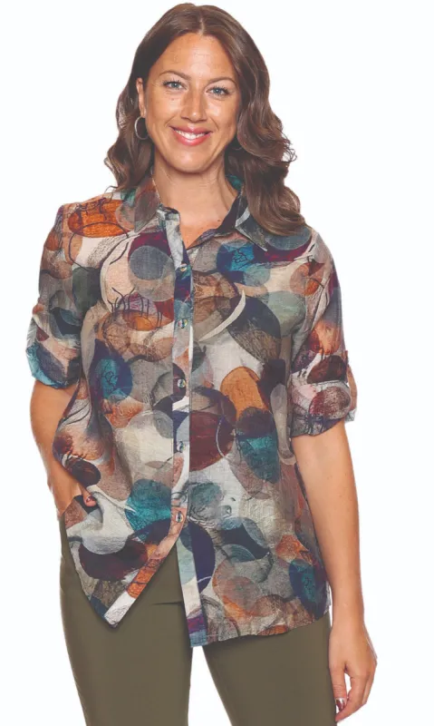 Sheer Button Up Top sold by Revolution Boutique