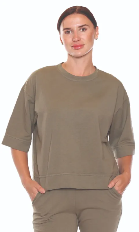 Cotton Blend Half Sleeve Top sold by Revolution Boutique