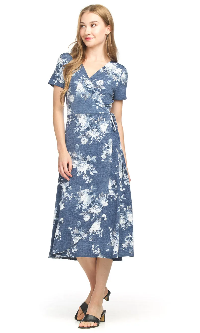 Floral Faux Side Tie Dress sold by Revolution Boutique