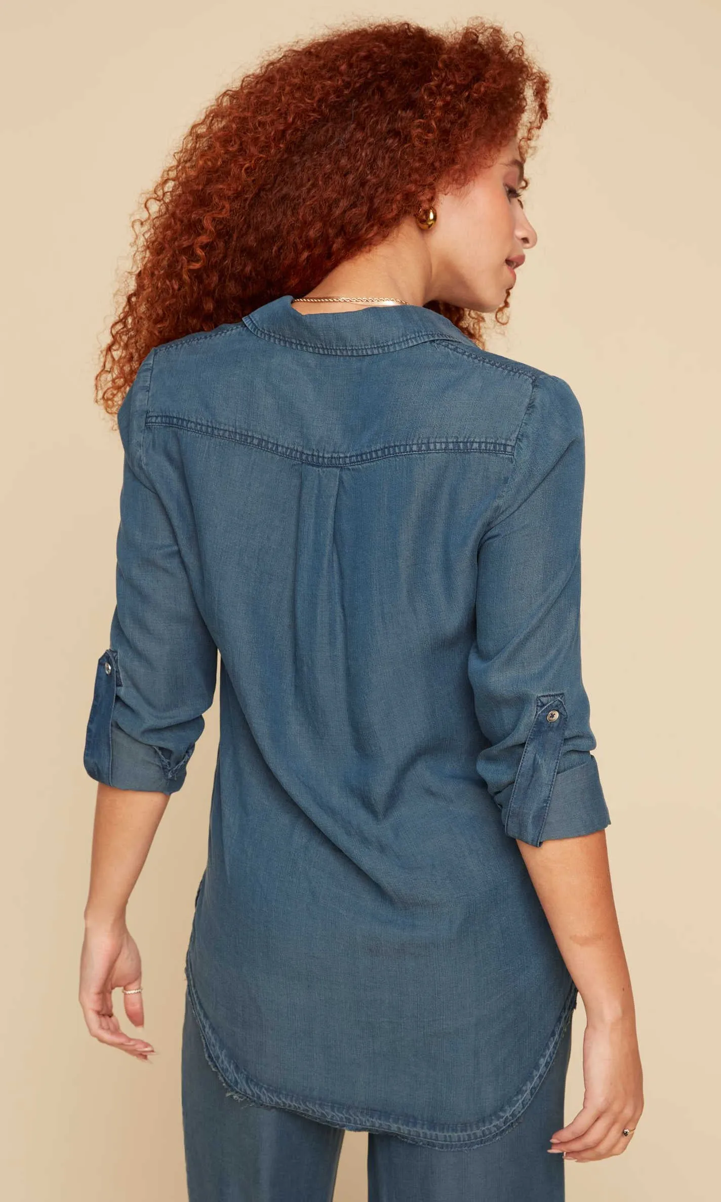 Collared Front Button Down Top sold by Revolution Boutique product image thumbnail 2