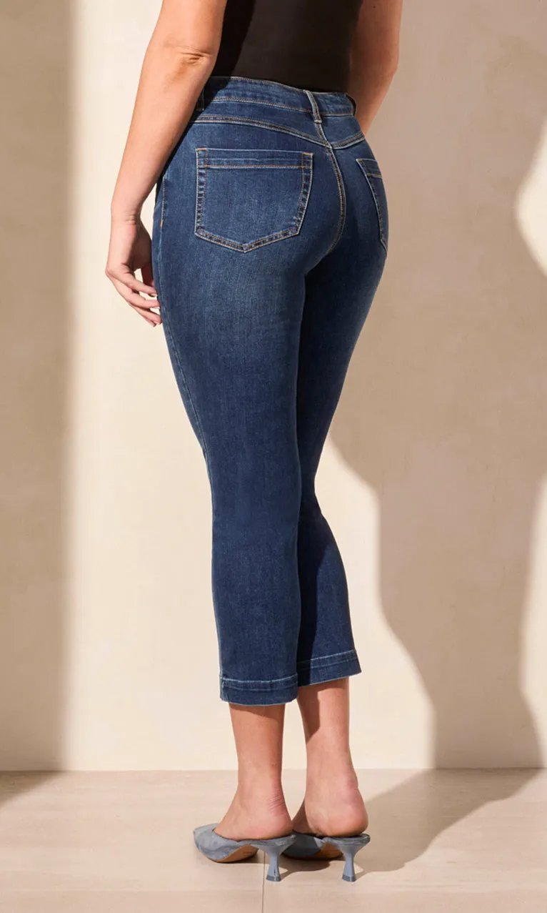 Mid Rise Straight Crop Denim sold by Revolution Boutique product image thumbnail 2
