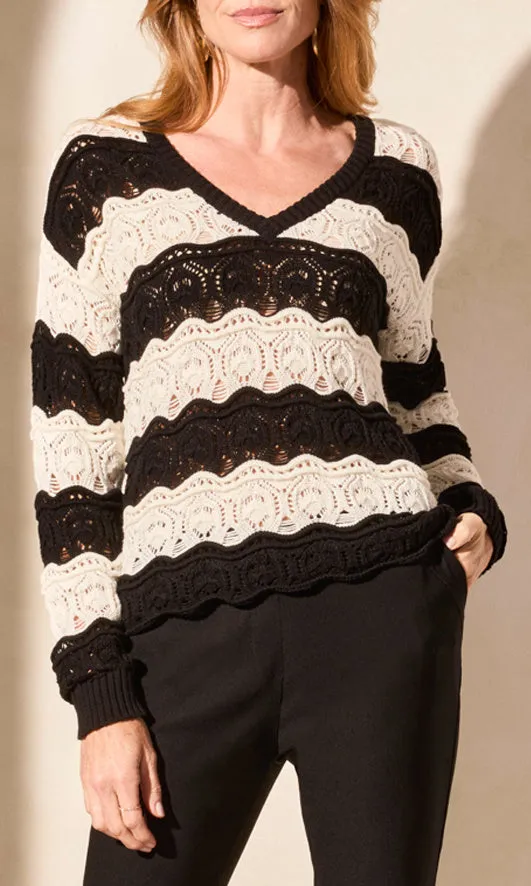 Cotton V-Neck Knit Sweater sold by Revolution Boutique