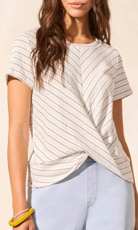 Cotton Blend Twist Knot Top sold by Revolution Boutique