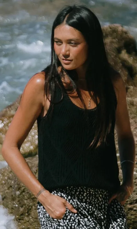 Vneck Double Lined Crochet Top sold by Revolution Boutique