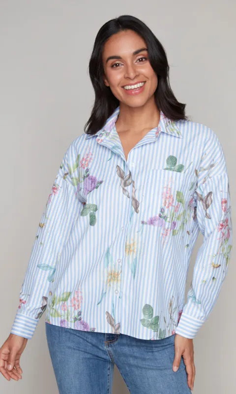 Full Button Down Relaxed Top sold by Revolution Boutique