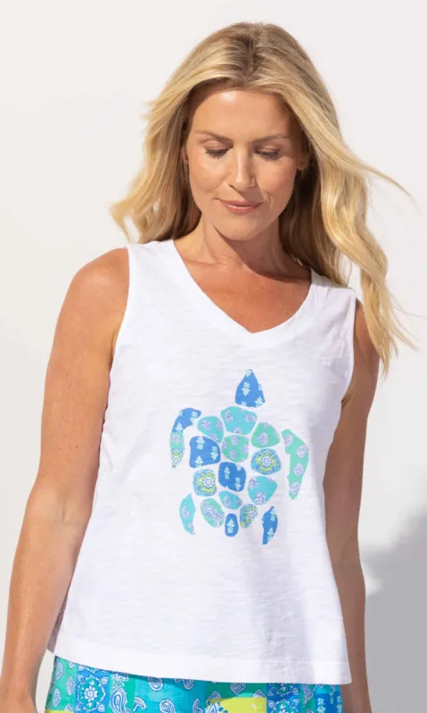 Cotton Sleeveless V-Neck Top sold by Revolution Boutique