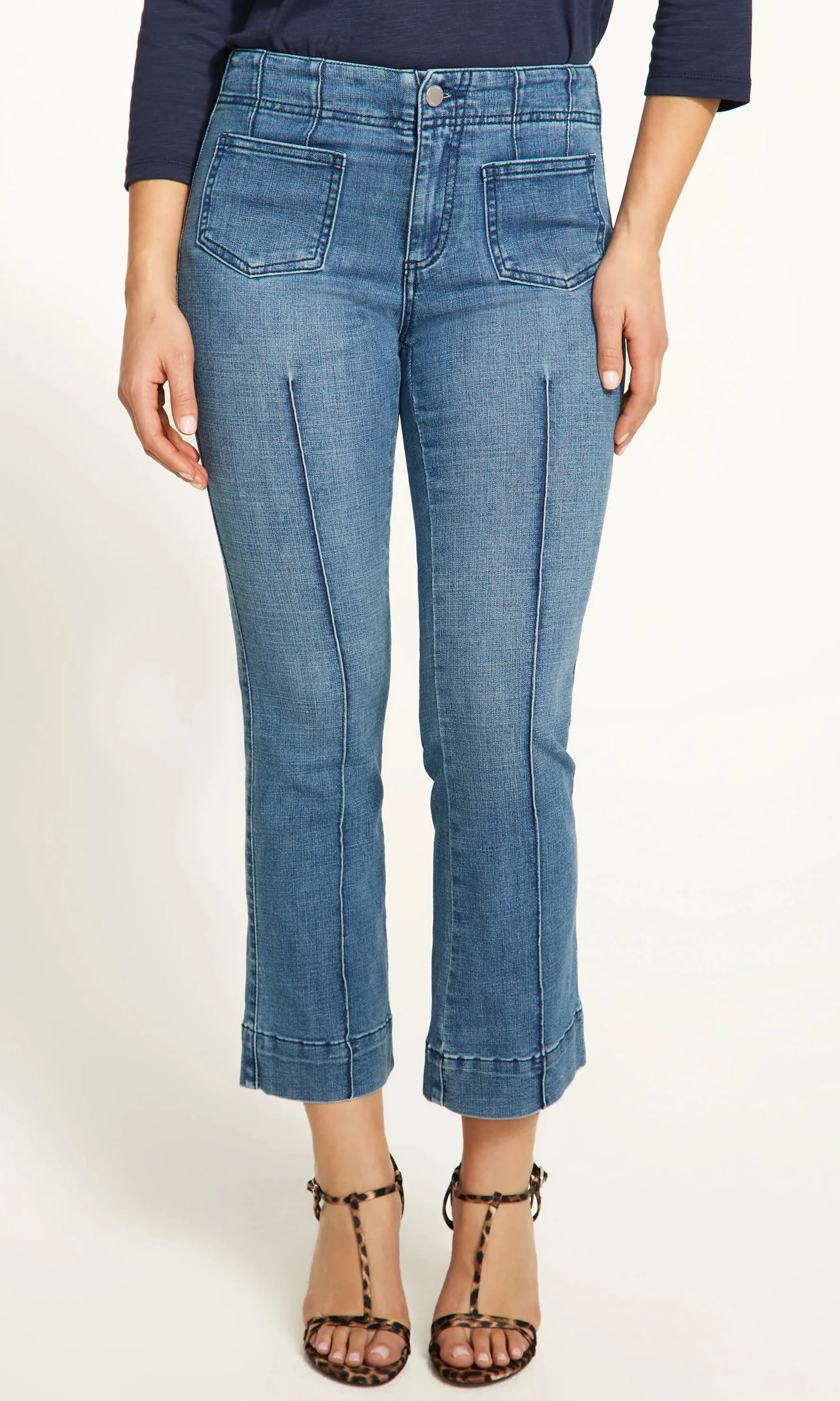 Midrise Wide Leg Raw Hem Denim sold by Revolution Boutique