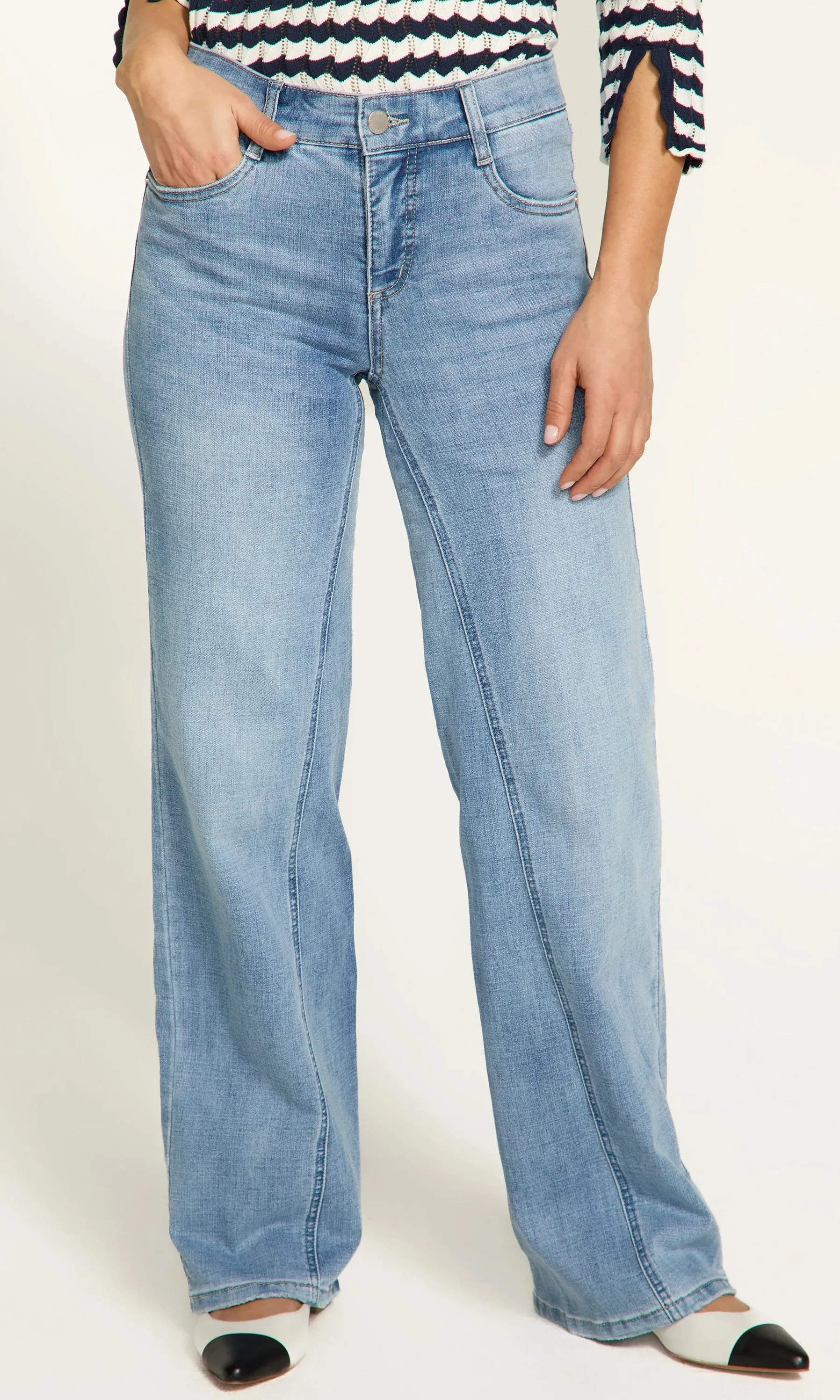 Wide Leg Tie Detail Denim sold by Revolution Boutique