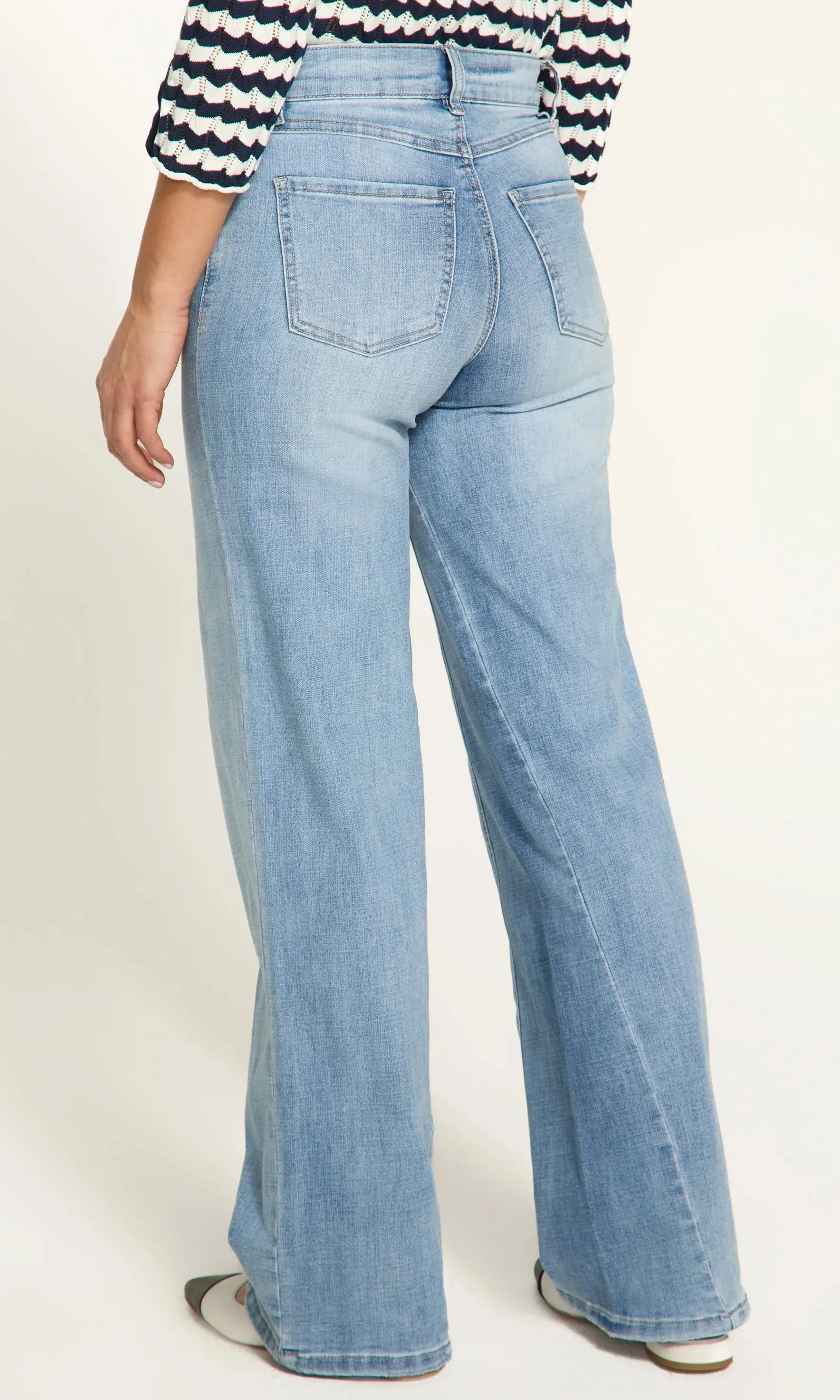 Wide Leg Tie Detail Denim sold by Revolution Boutique product image thumbnail 2