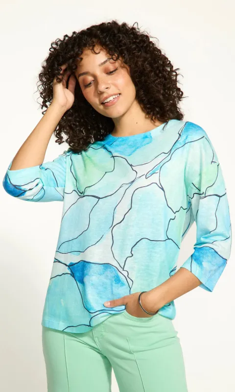 Round Neckline 3/4 Sleeve Top sold by Revolution Boutique