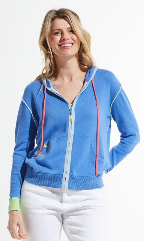 Cotton Color Block Zip Sweater sold by Revolution Boutique