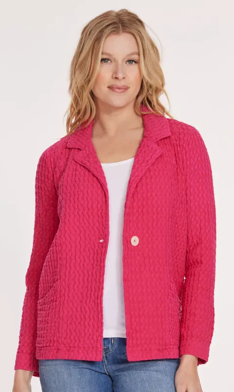 Textured Cotton Jacket sold by Revolution Boutique