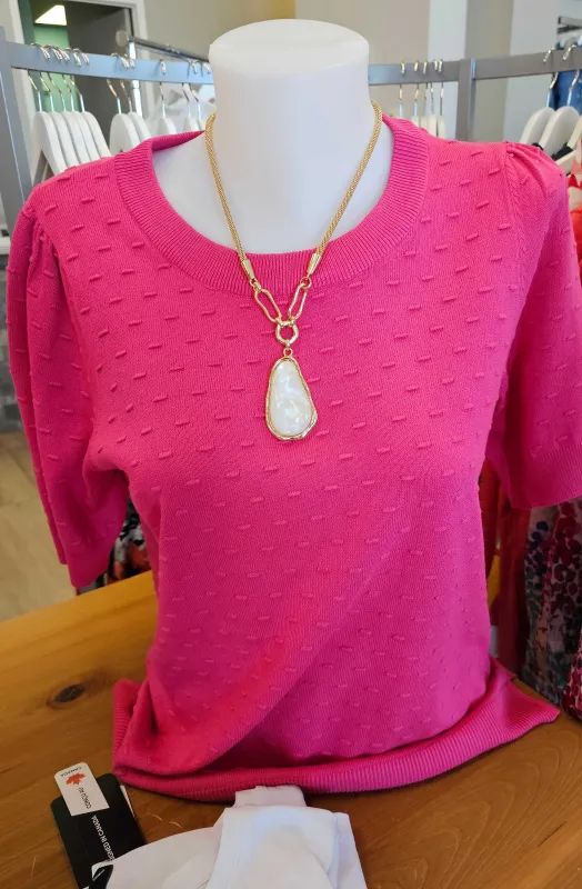 Textured Puff Sleeve Sweater sold by Revolution Boutique