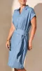 Shirt Dress W/Side Wrap Detail sold by Revolution Boutique