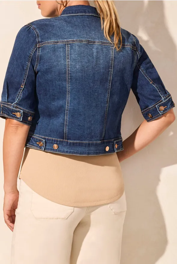 Elbow Sleeve Denim Jacket sold by Revolution Boutique product image thumbnail 3