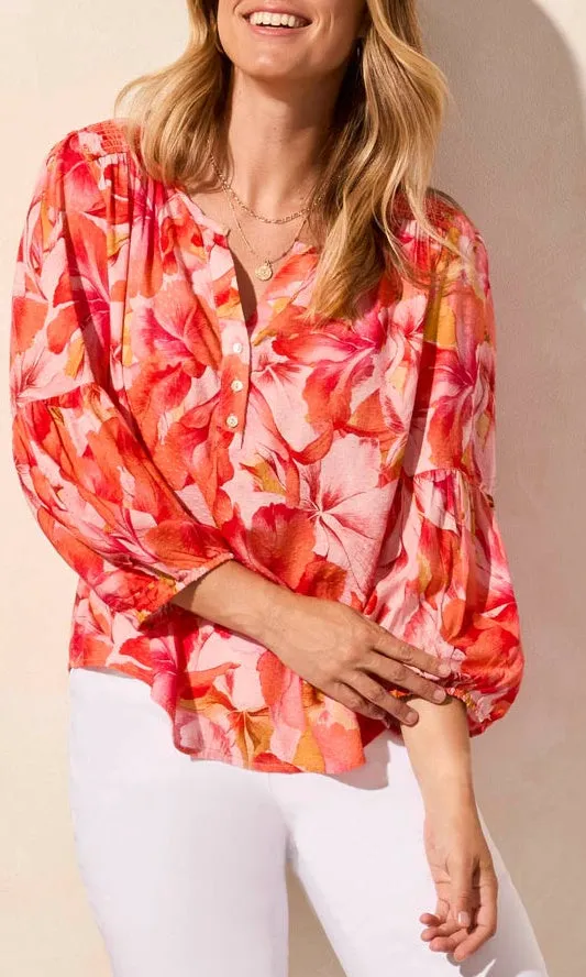 3/4Sleeveless Smocked Yoke Top sold by Revolution Boutique product image thumbnail 3