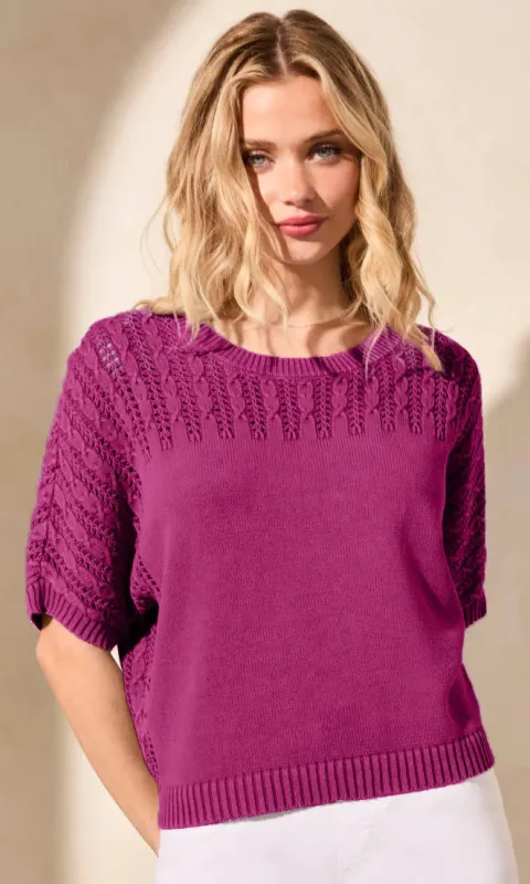 Cottons Fancy Stitch Sweater sold by Revolution Boutique