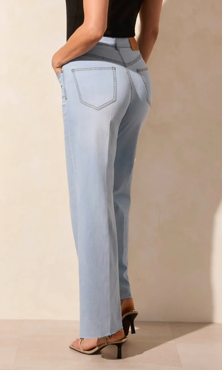 Cotton Blend Wide Leg Denim sold by Revolution Boutique product image thumbnail 2