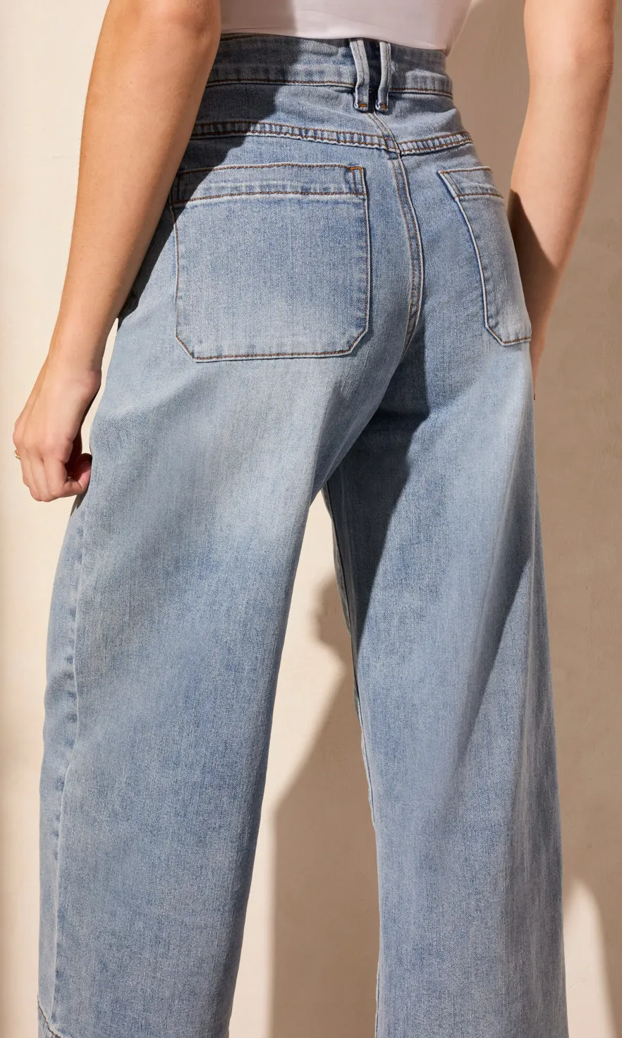 Crop Mid Rise Wide Leg Denim sold by Revolution Boutique product image thumbnail 2