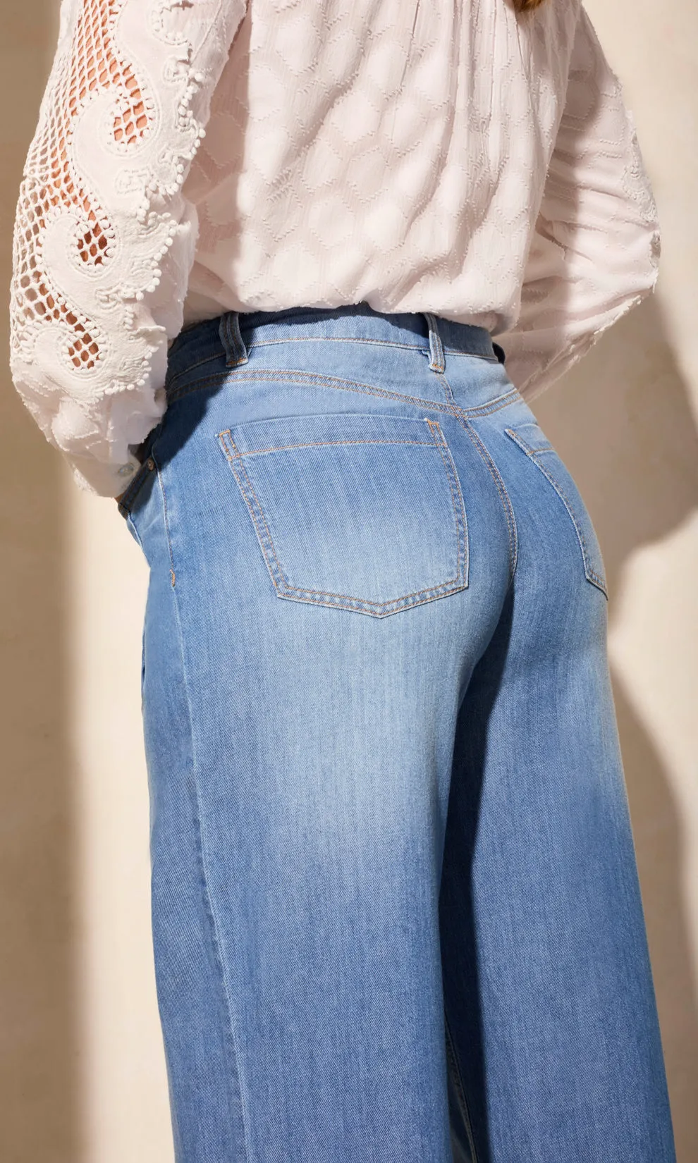 Pleated Wide Leg Denim sold by Revolution Boutique product image thumbnail 3