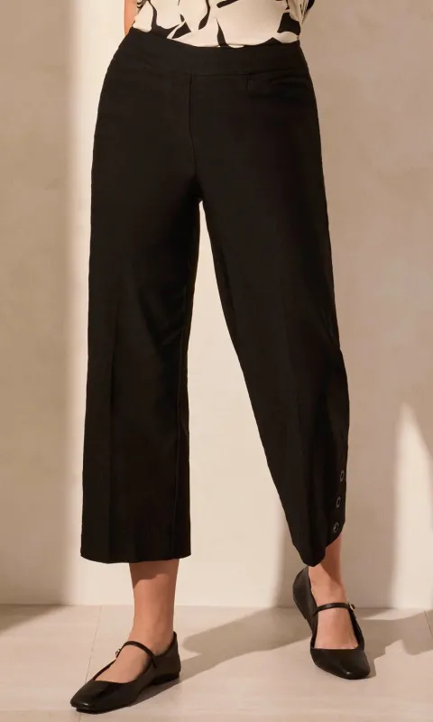 Pull on Capri Ankle Detail Pant sold by Revolution Boutique