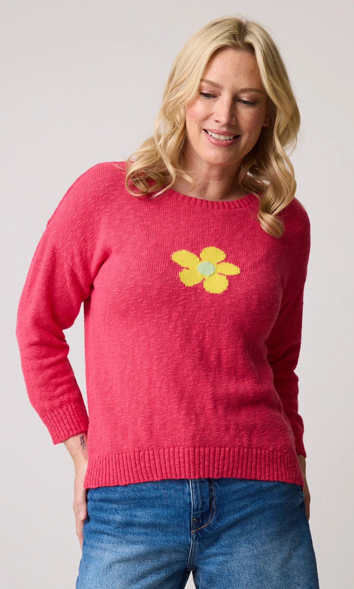 Cotton Ribbed Hem Sweater sold by Revolution Boutique