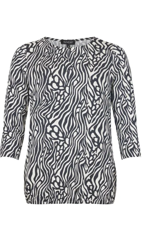 Button Notch Collar Top sold by Revolution Boutique