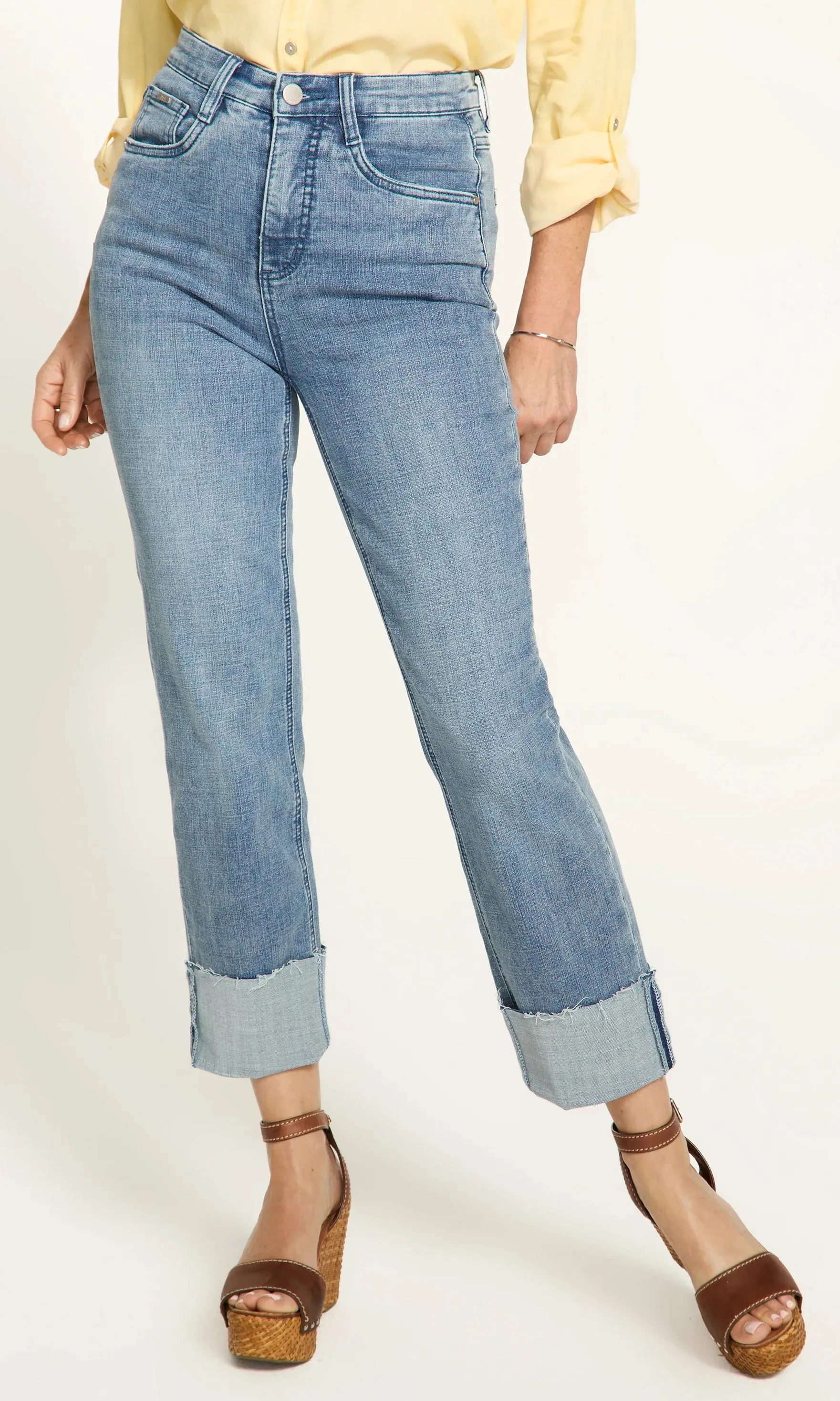 Hirise Straight Crop Leg Denim sold by Revolution Boutique