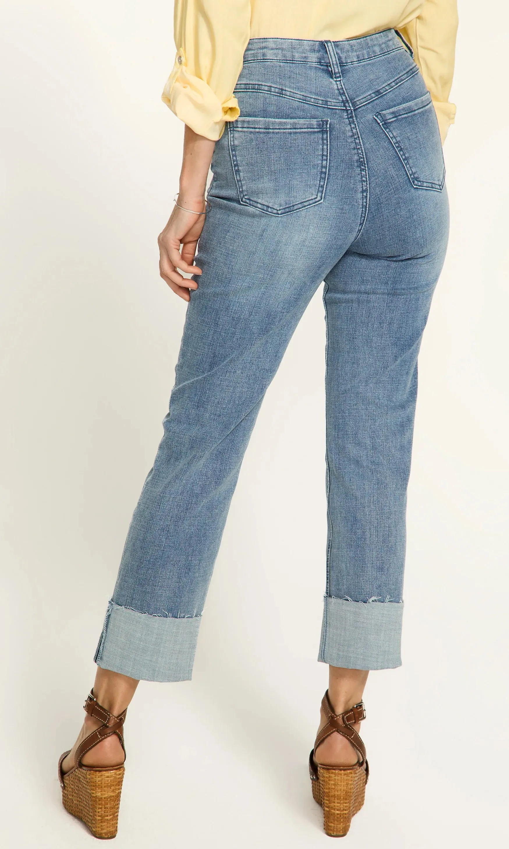 Hirise Straight Crop Leg Denim sold by Revolution Boutique product image thumbnail 2