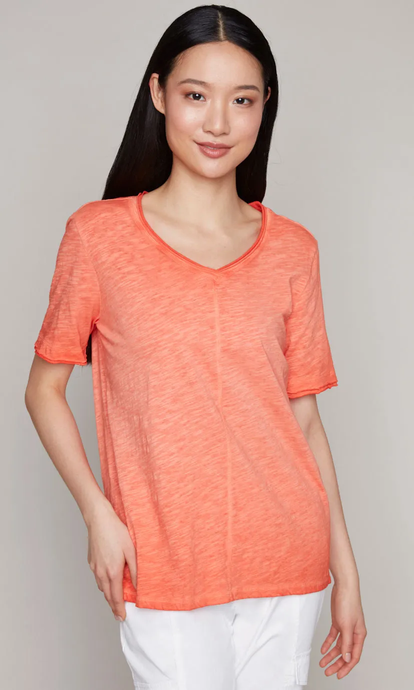 Cotton Vneck Stitch Detail Top sold by Revolution Boutique product image thumbnail 3