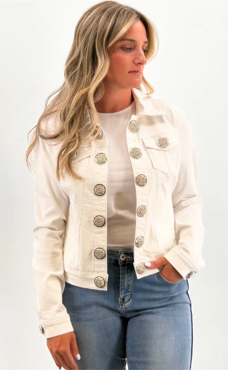Cotton Open Front Denim Jacket sold by Revolution Boutique