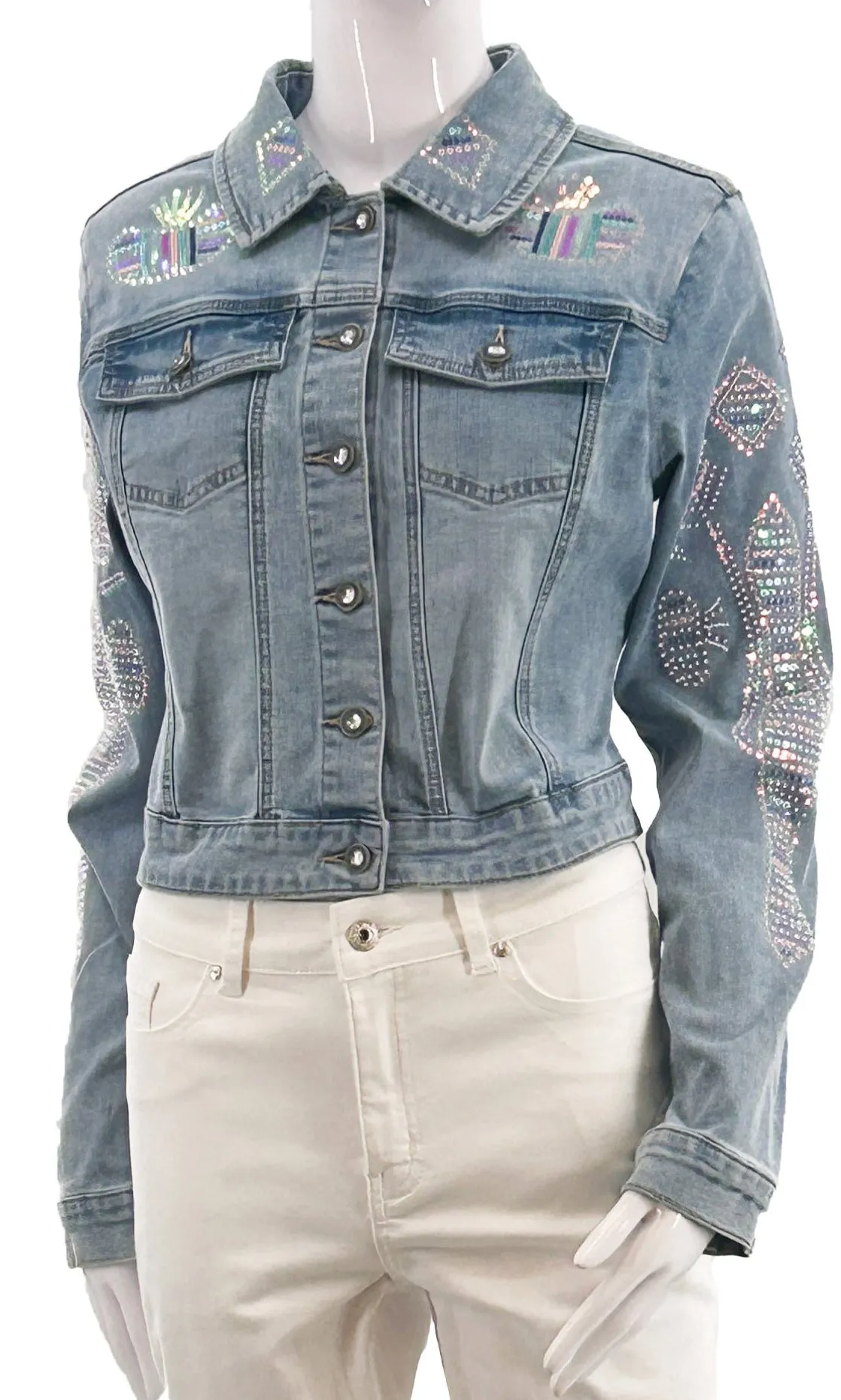 Embroidered Denim Jacket sold by Revolution Boutique