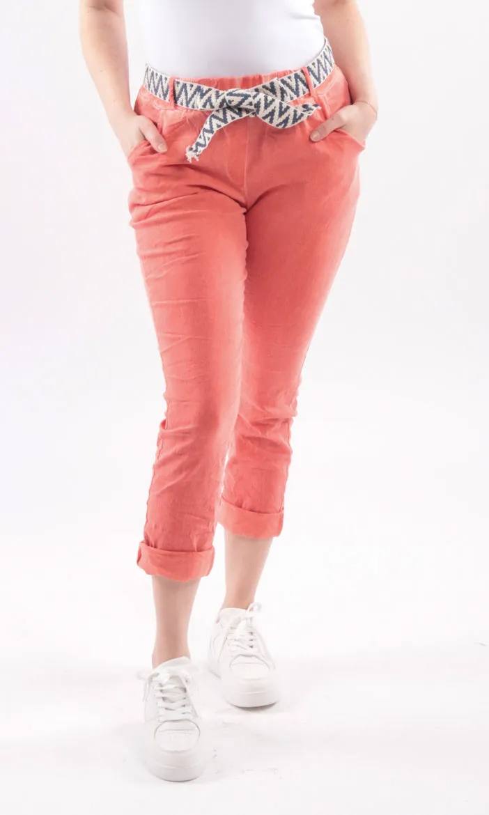 Pull On Belt Ankle Leg Pant sold by Revolution Boutique