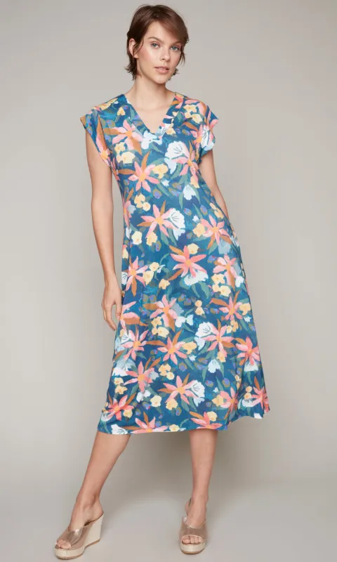 Notch Collar Cap Sleeve Dress sold by Revolution Boutique
