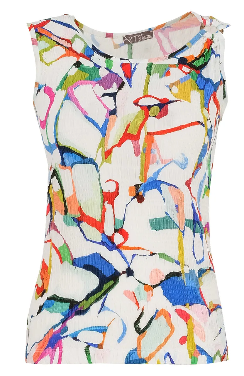 Sleeveless Shoulder Detail Top sold by Revolution Boutique